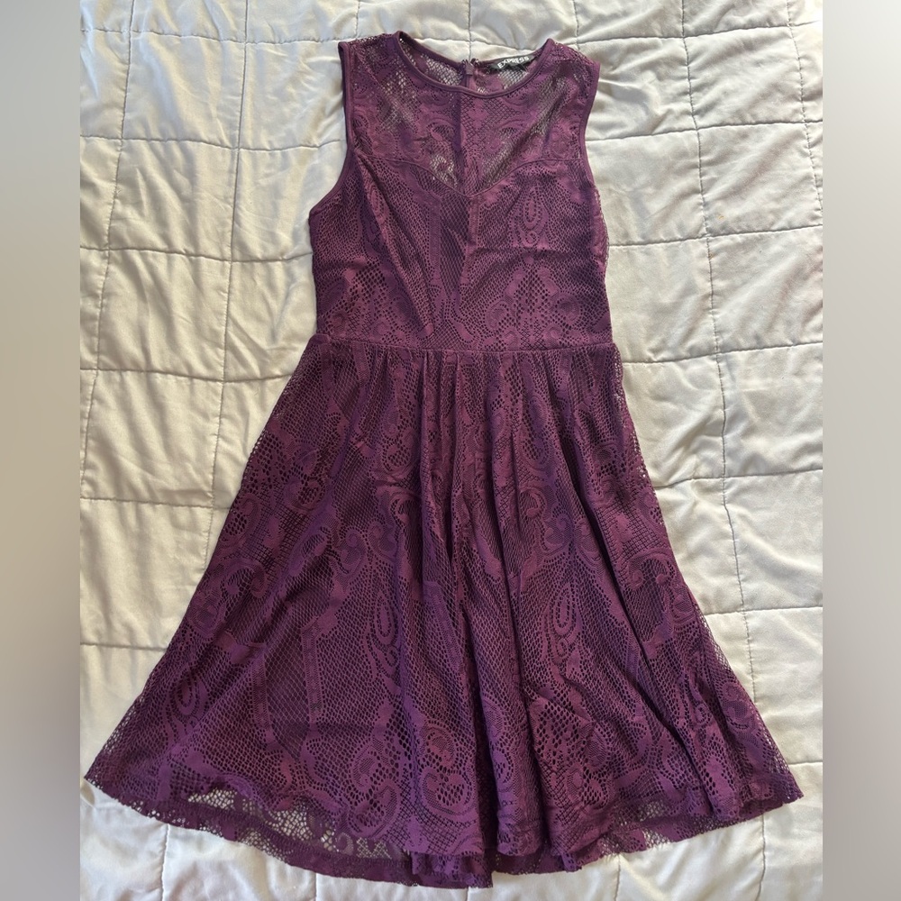 Express Purple Lace dress xs